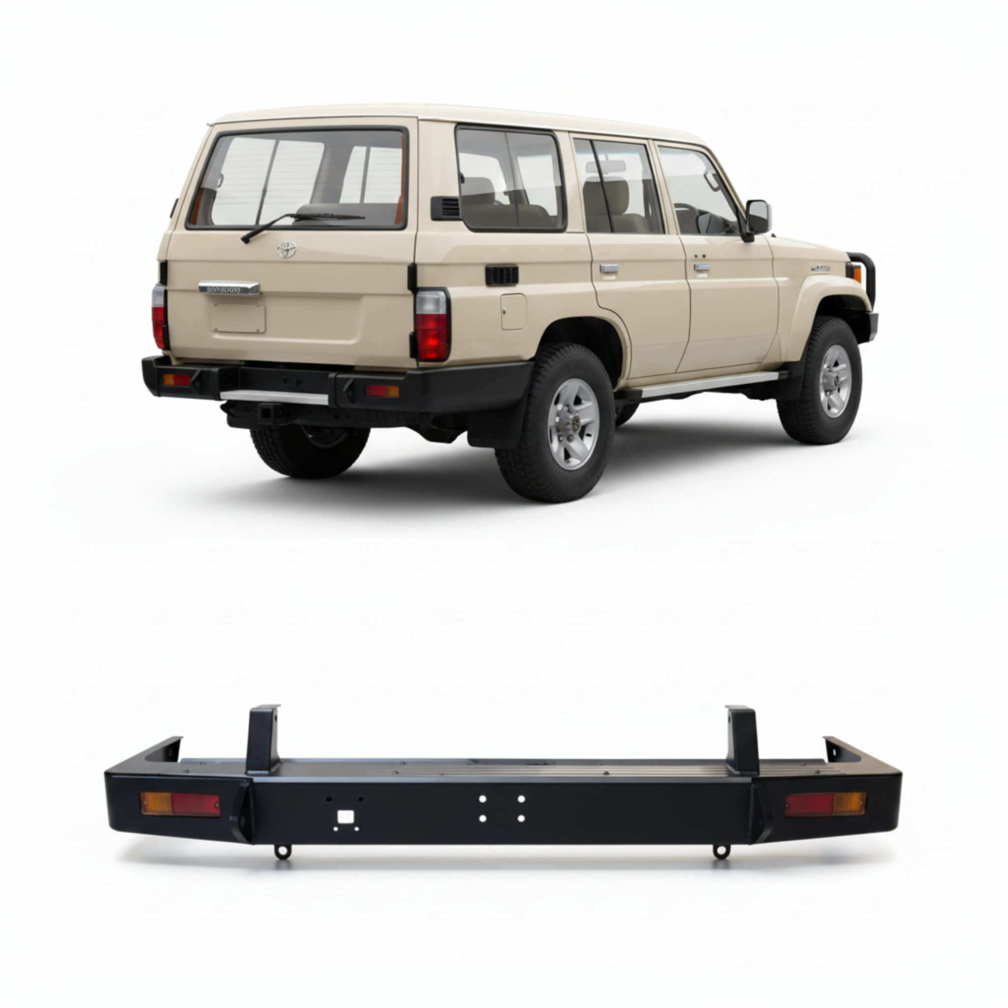 Toyota LC76 / LC78 Rear Bumper Plain Pro Performance | UAE