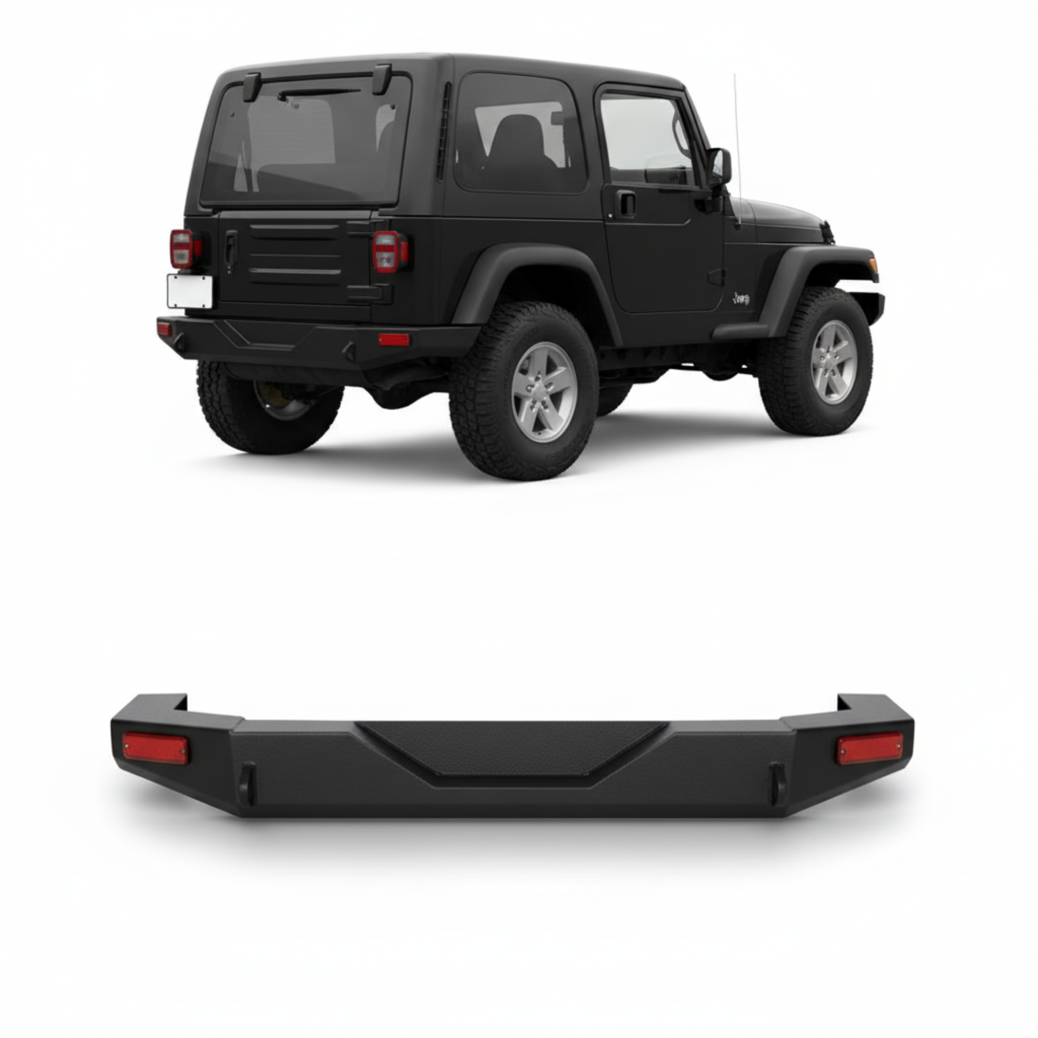 Jeep Wrangler TJ Rear Bumper Plain Pro Performance | UAE