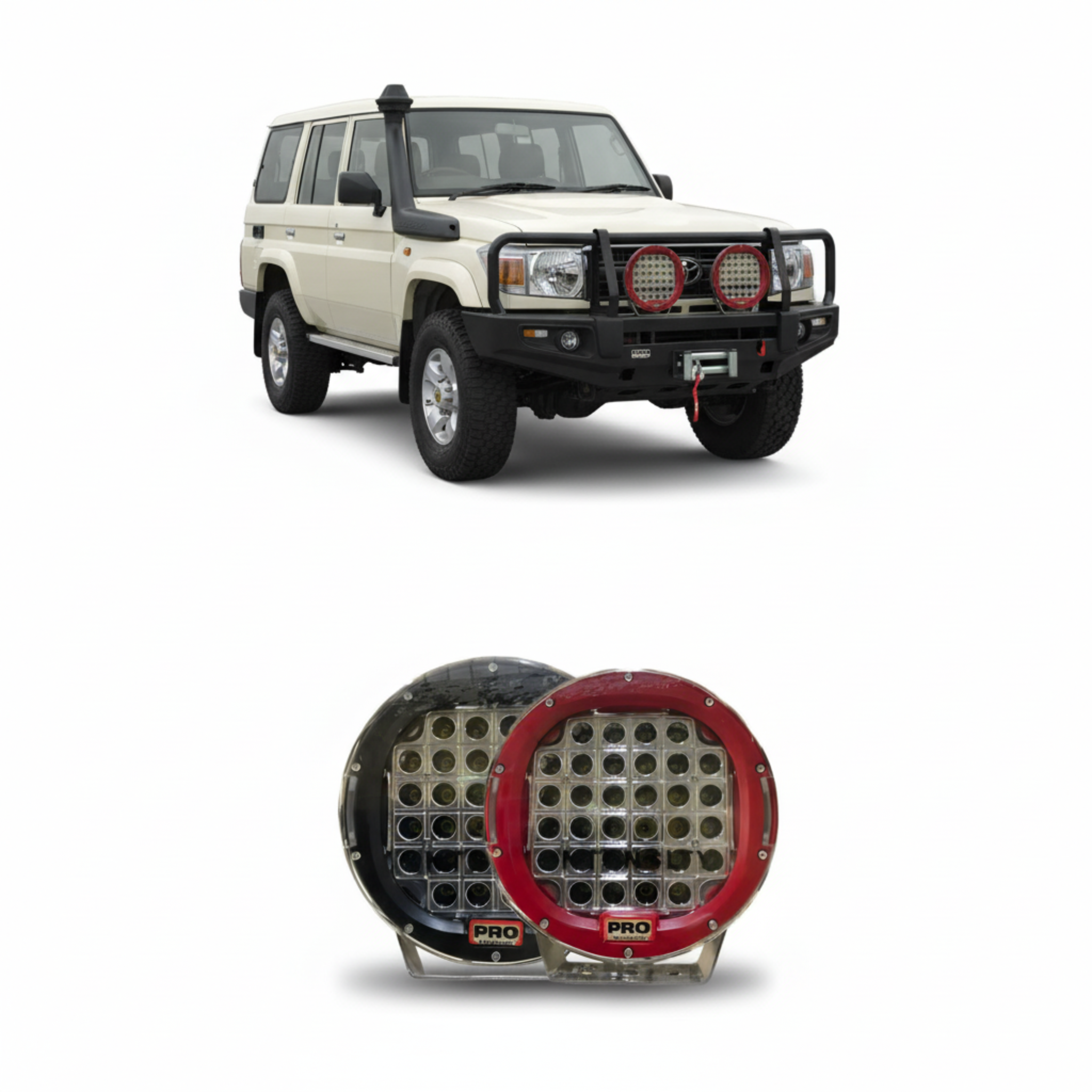 High Intensity LED Light Set Large Black | PRO Performance Offroad Lights | UAE