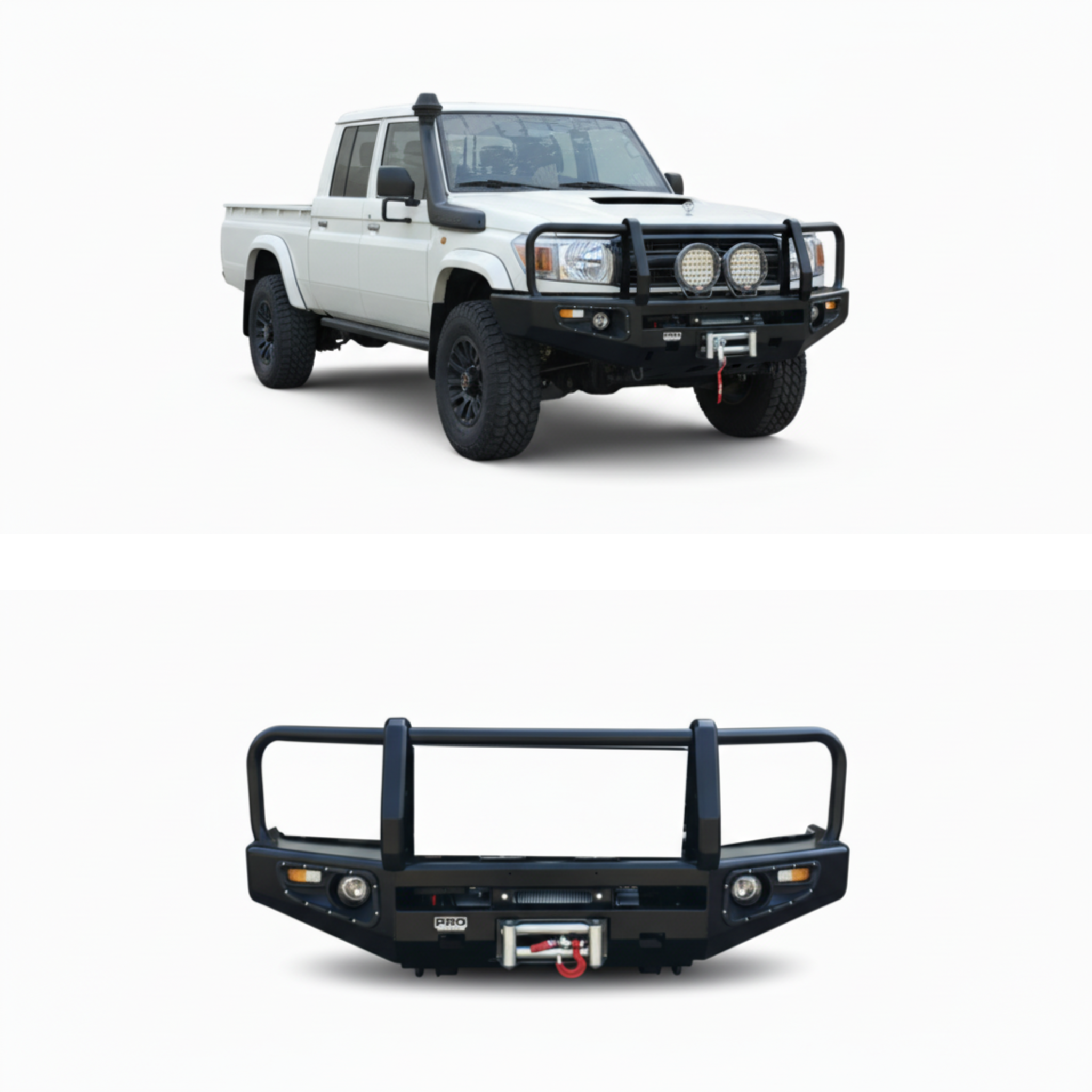 Toyota  LC76 Front Bumper Technical Pro Performance Off-Road Steel Bumper | UAE