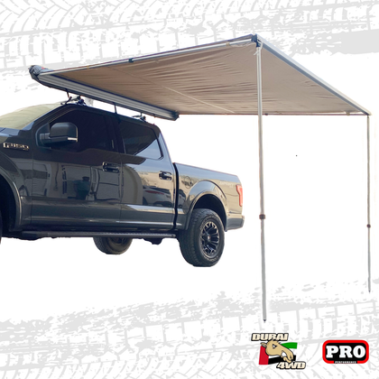 4x4 offroad awning, ideal for camping adventures. It deploys quickly, offers waterproof UV protection, and is easily mounted on your roof rack or bars.