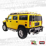 Malik Roof Rack for Hummer H2 offers rugged durability and a sophisticated look.