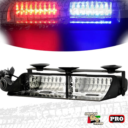 Pro Performance Dashboard Police Strobe Lights in Red/Blue—a precision-crafted accessory for your 4x4 offroad experience from Dubai 4WD